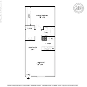 1 x 1D Biscayne 41-138 floor plan